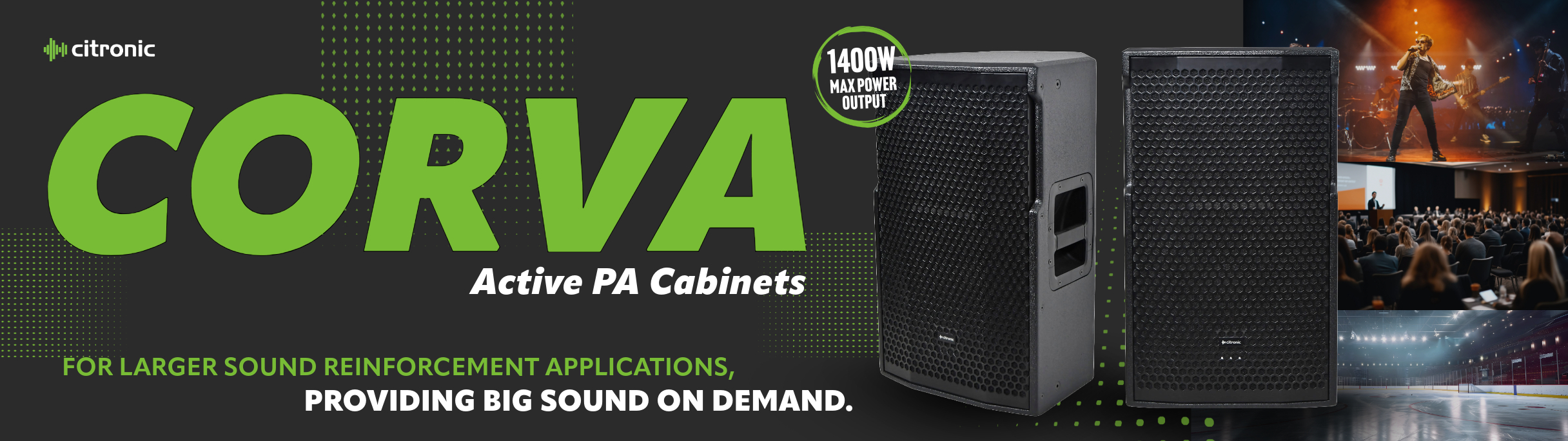 Citronic CORVA Active PA Cabinets