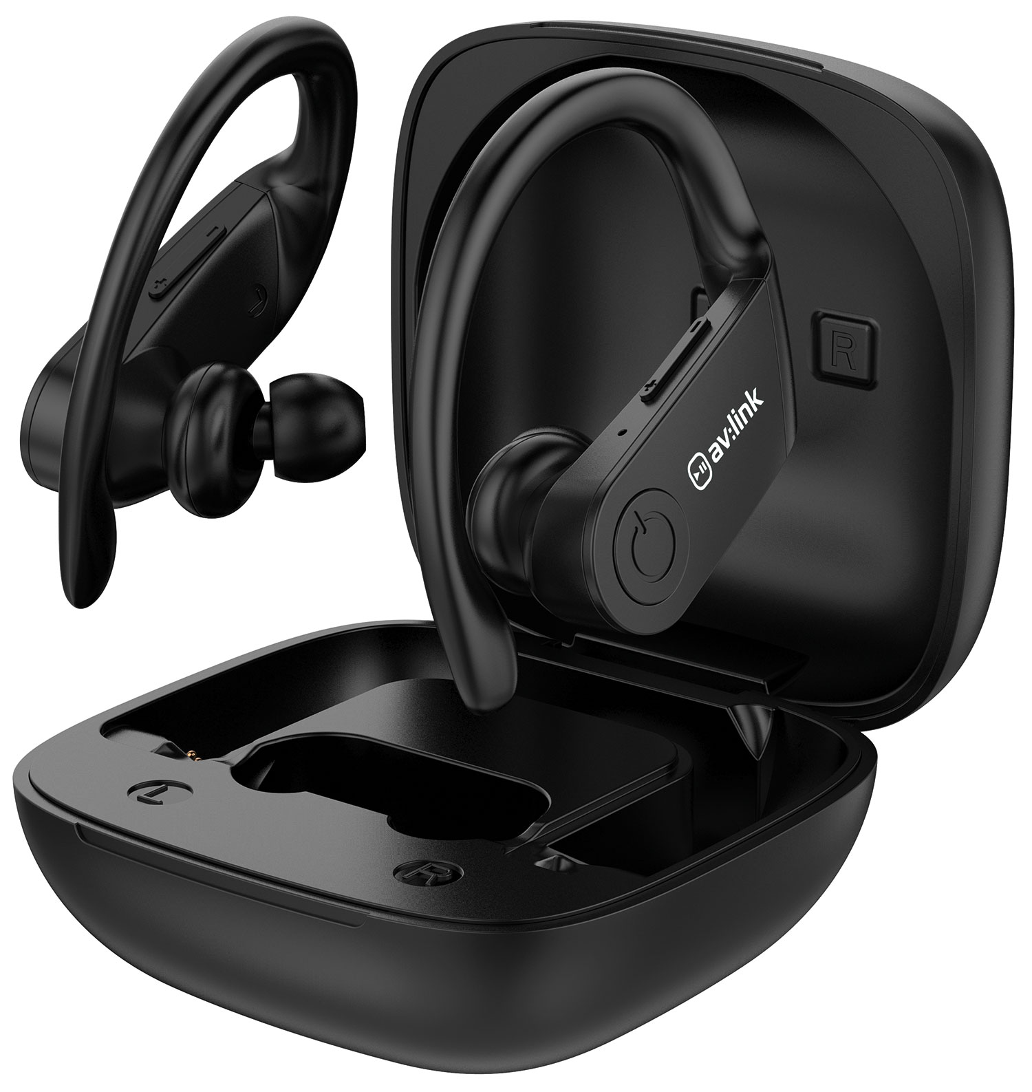 AV Black Link Waterproof Wireless Bluetooth In-Ear Activity Earphones