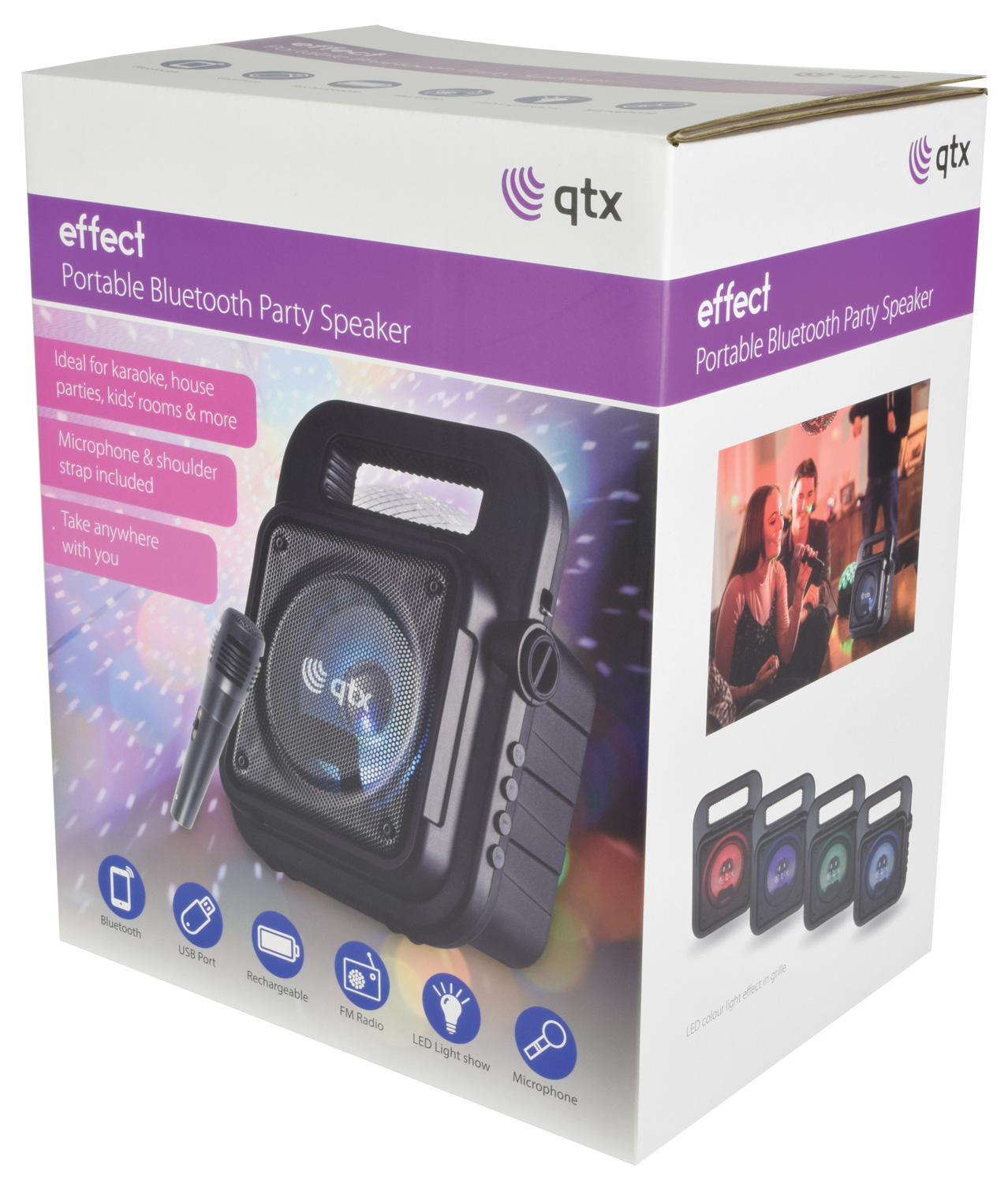 qtx portable party bluetooth speaker