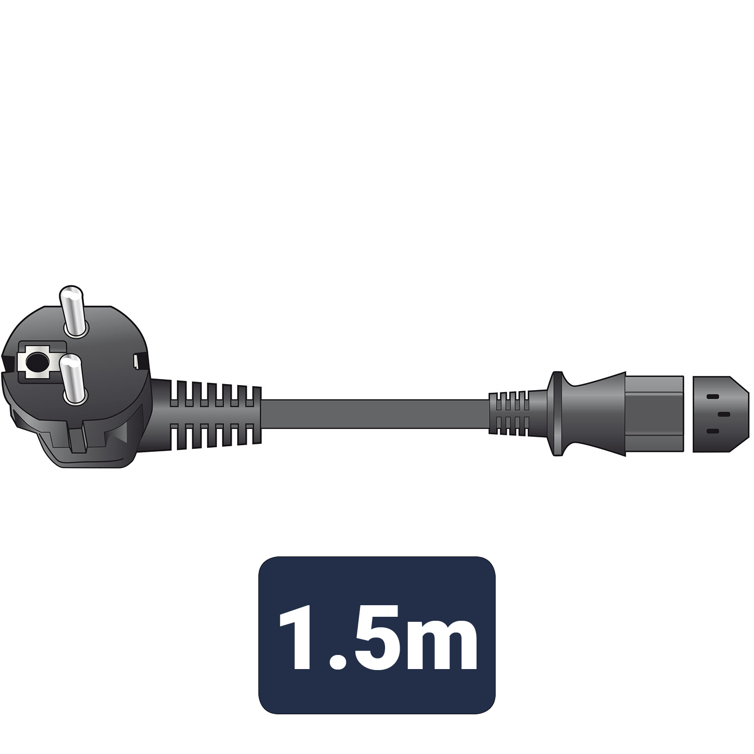 Mains Power Lead EU Schuko Plug - IEC 10A