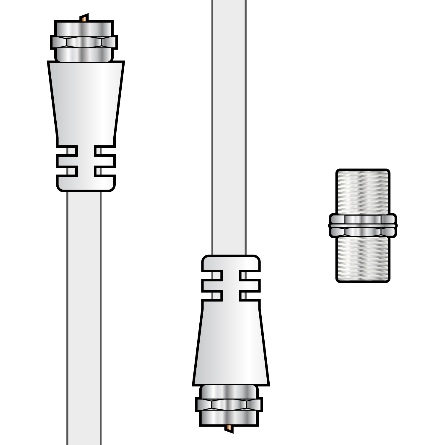 Coaxial F-type Plug to Plug Lead Kit