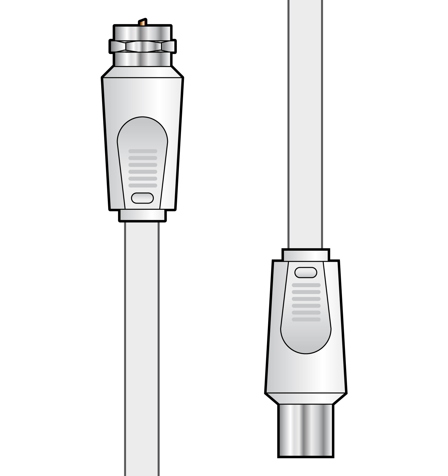 Coaxial F-type Plug to Coax Plug Leads