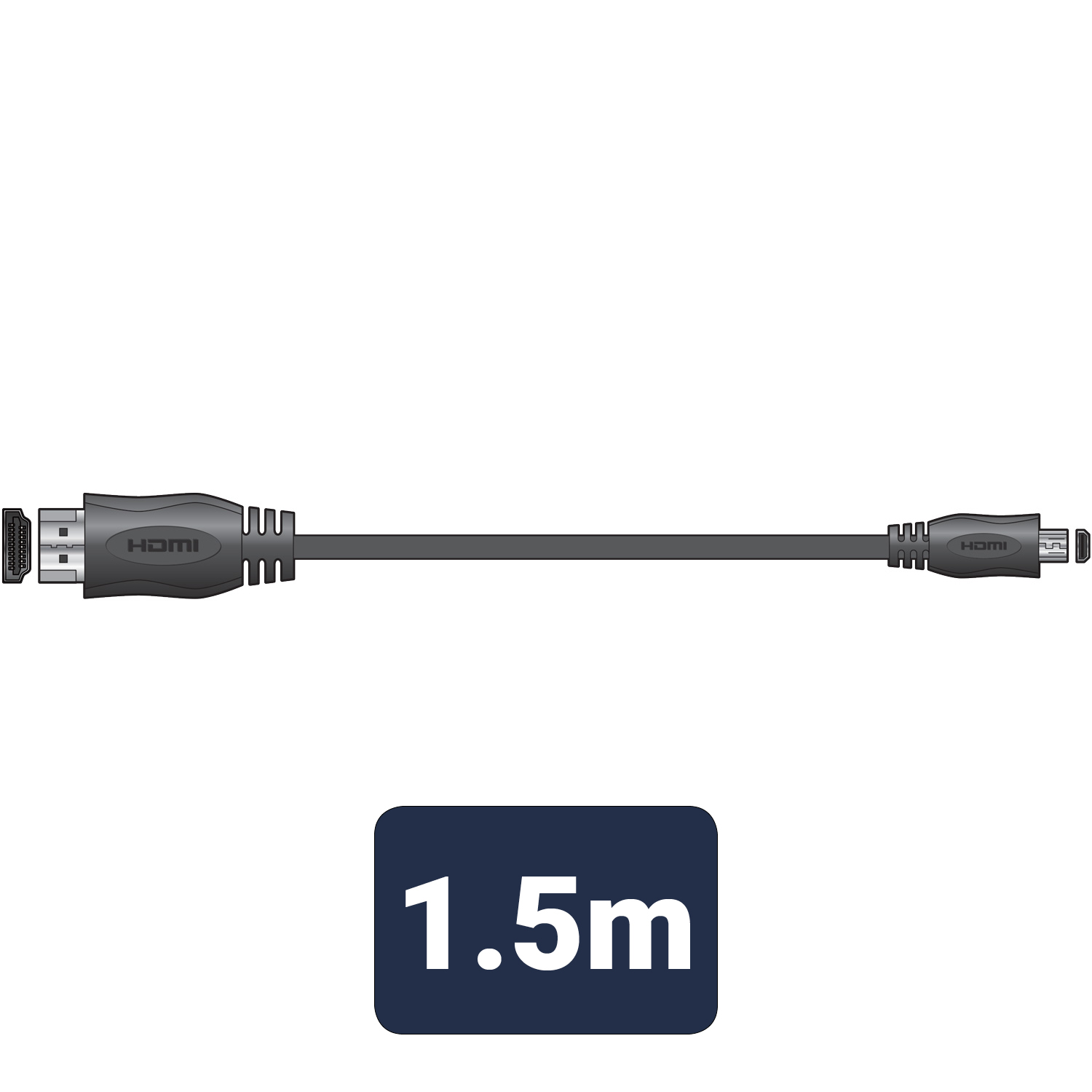 HDMI High Speed with Ethernet Plug to Micro HDMI Plug Lead