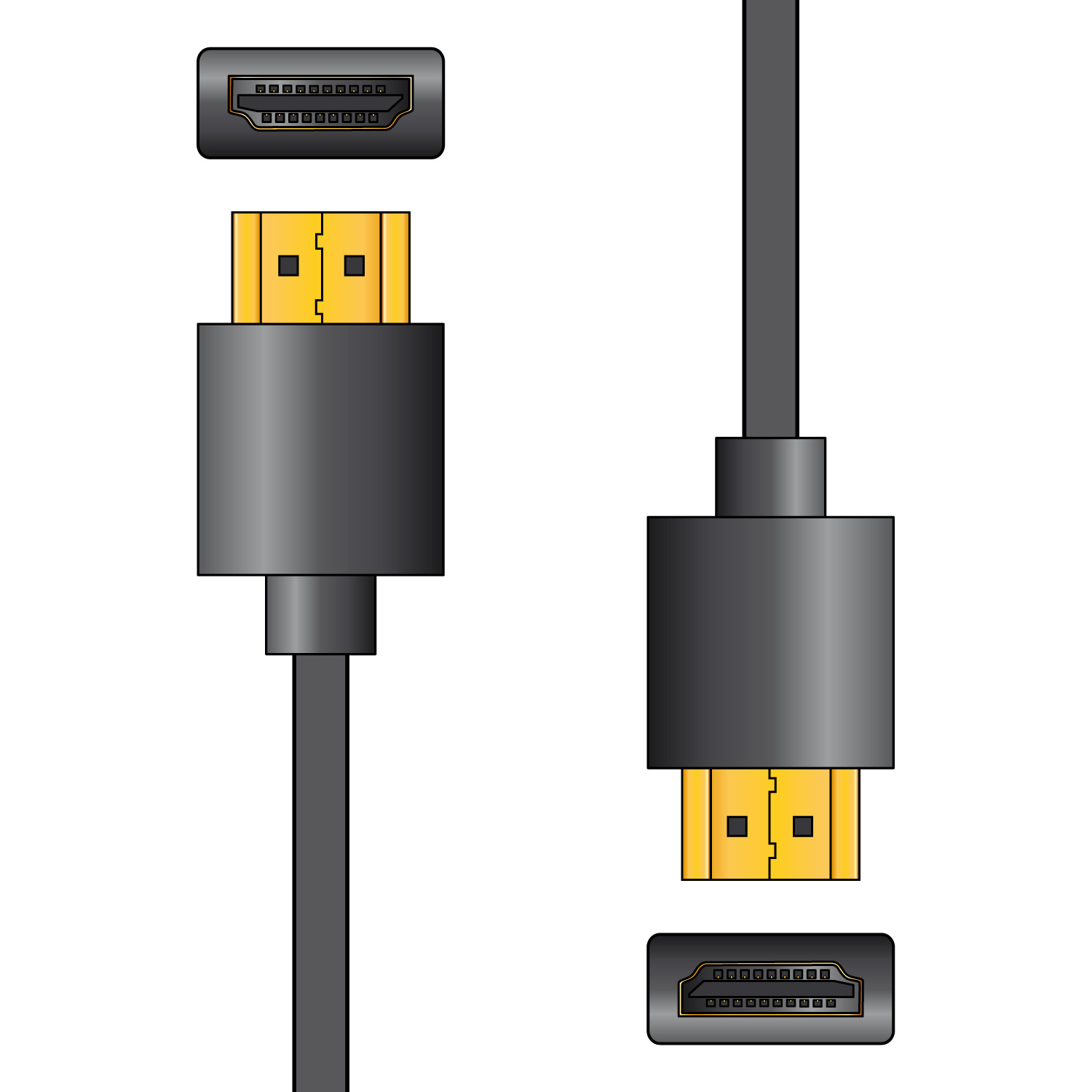 Thin-Wire High Speed 4K Ready HDMI Leads with Ethernet