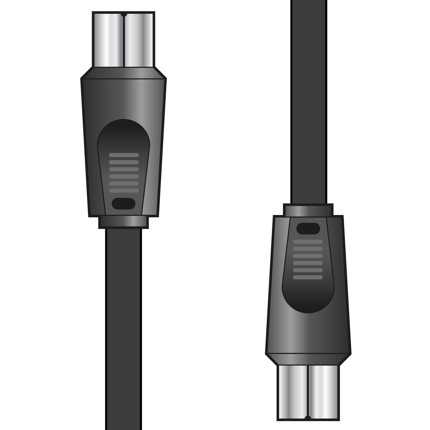 75 Ohms RG6 Coaxial Plug to Plug Leads