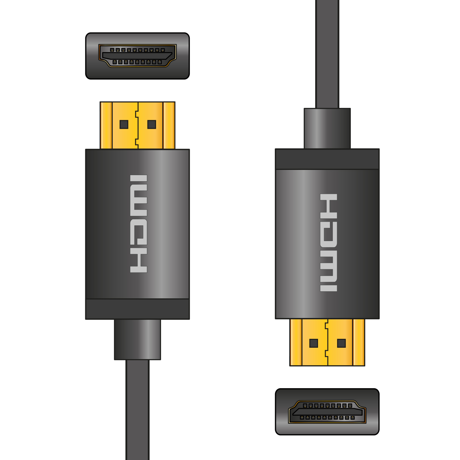 Premium 4K HDMI Leads with Coloured Aluminium Head-Shells