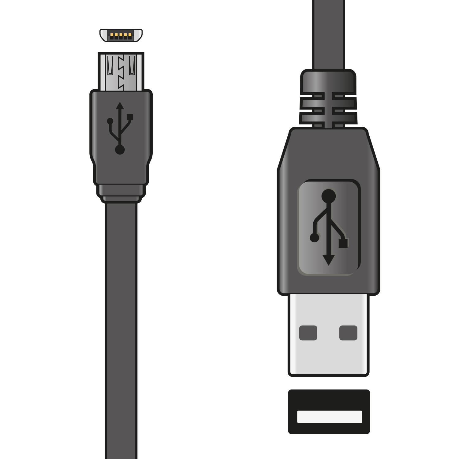 Micro USB Short Sync & Charge Flat Cable 20cm