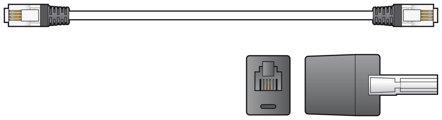 High Quality RJ11 Plug to Plug Modem Leads