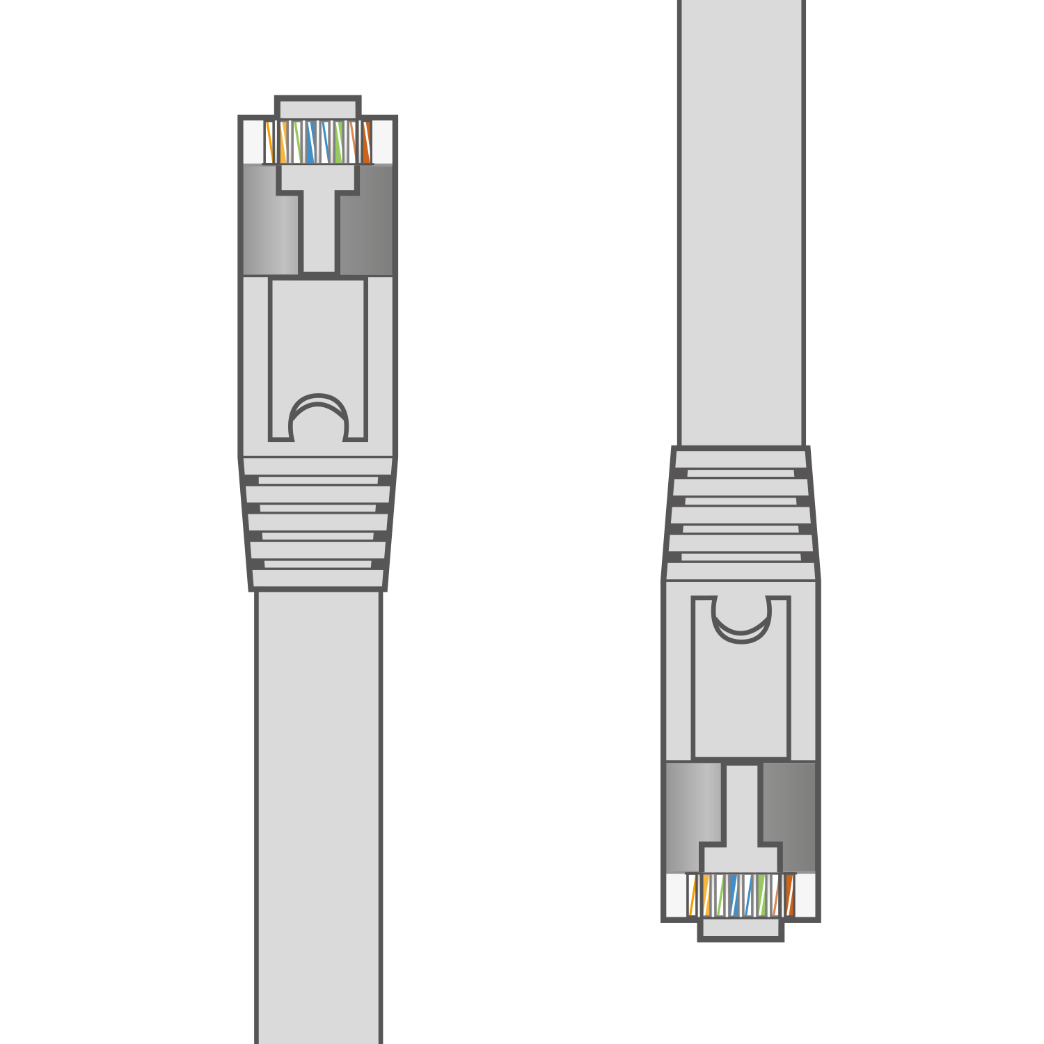 Cat6a FTP RJ45 Flat Ethernet Patch Leads