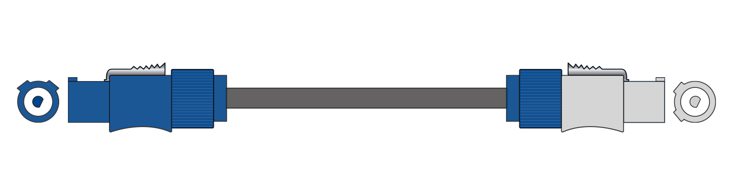 Twist and Lock sound and light power cables