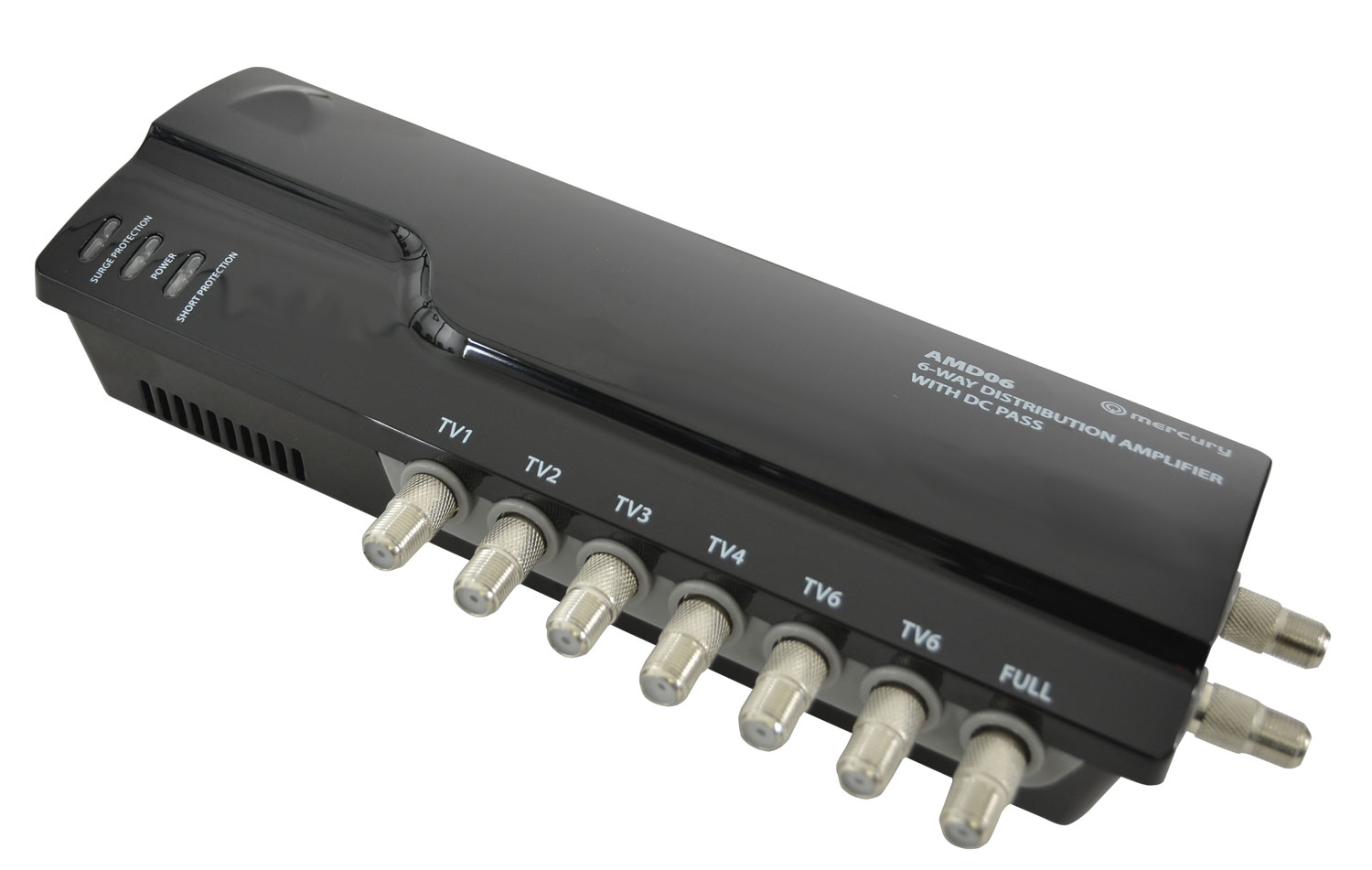 Mercury 6 Way TV Aerial Distribution Amplifier Signal Booster Splitter