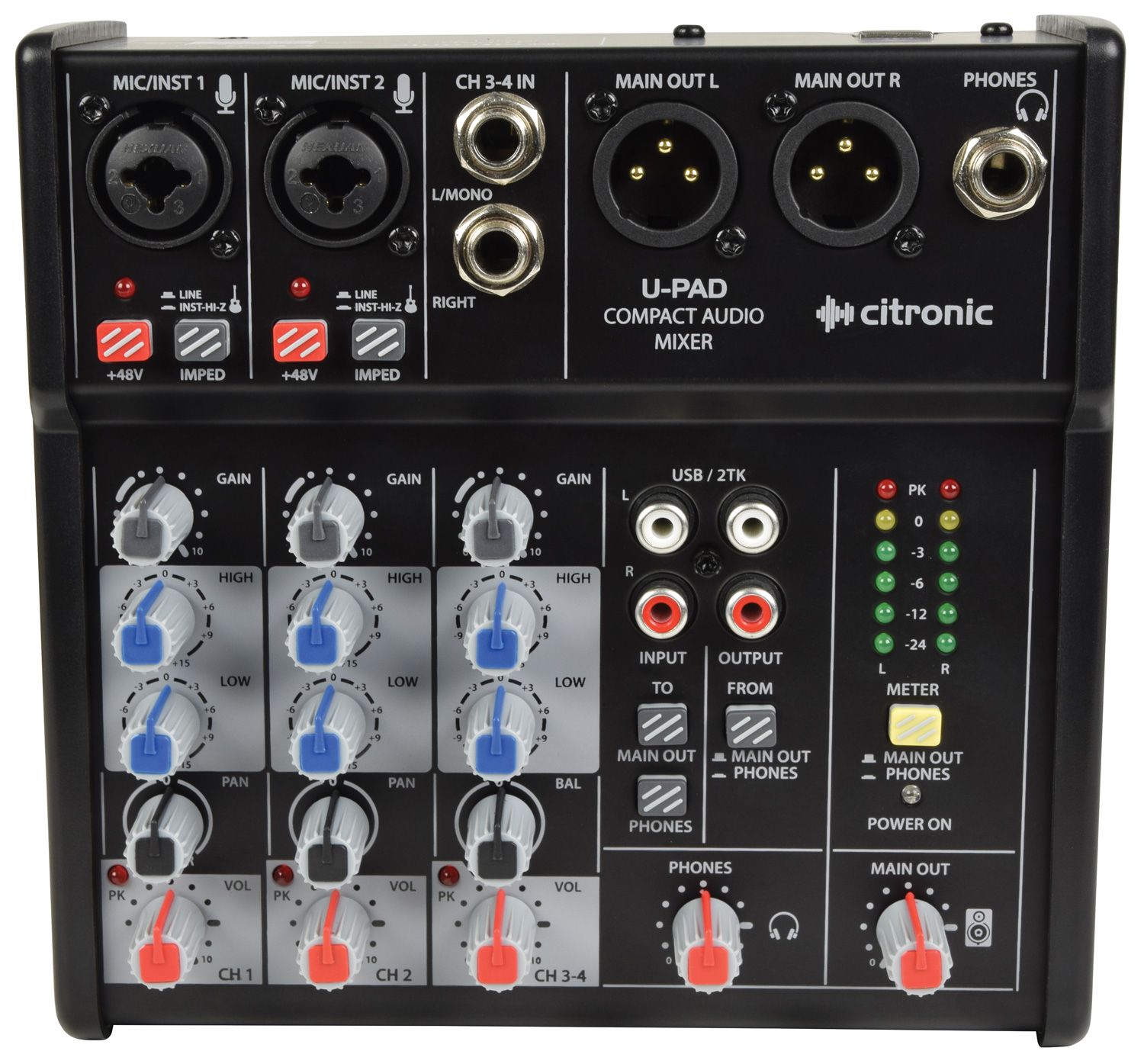 Citronic U-PAD Compact Mixer with USB Interface U-PAD