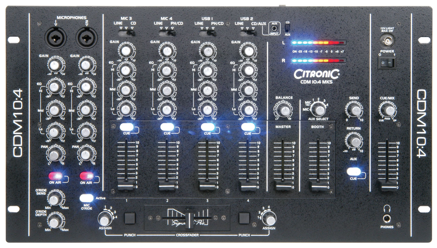 Citronic U-PAD Compact Mixer with USB Audio Interface