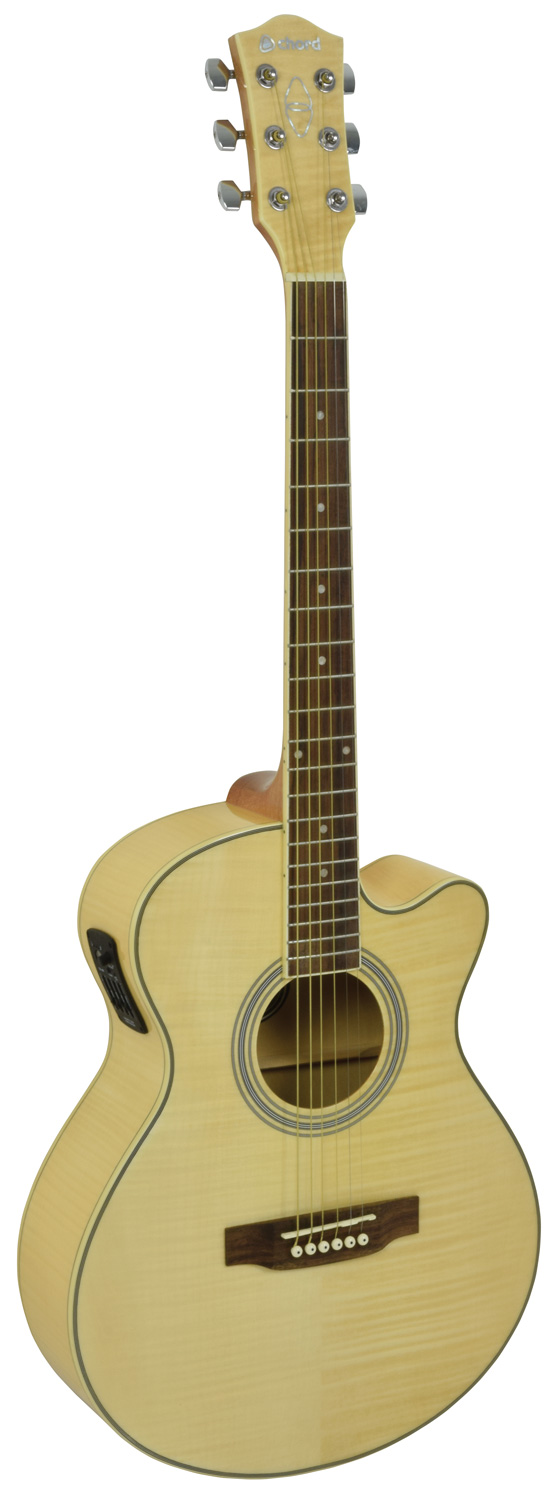 Native Pie-Bald Ash Electro-Acoustic Guitar 4-band EQ preamp with built-in tuner