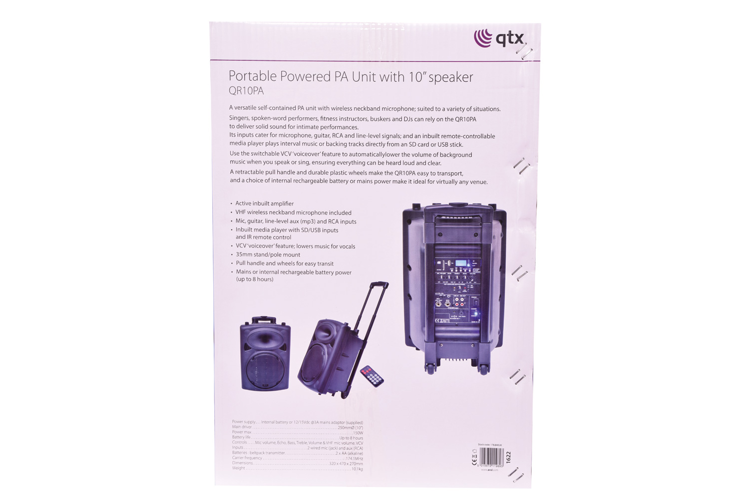 qtx qr10pa battery