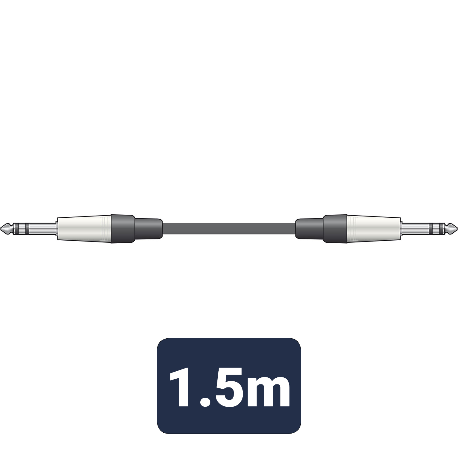 6.0m Y audio cable, with 3.5 mm stereo mini Jack to double 6.35 mm