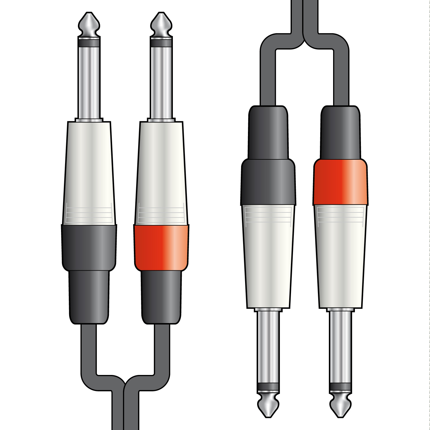 Cable De Audio Profesional Plug 6.3 Stereo A 2 6.3 Mono