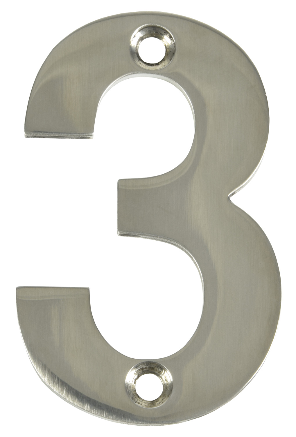 Polished Chrome Door Numbers 2" ( 50 mm ) Black House Flat Apartment