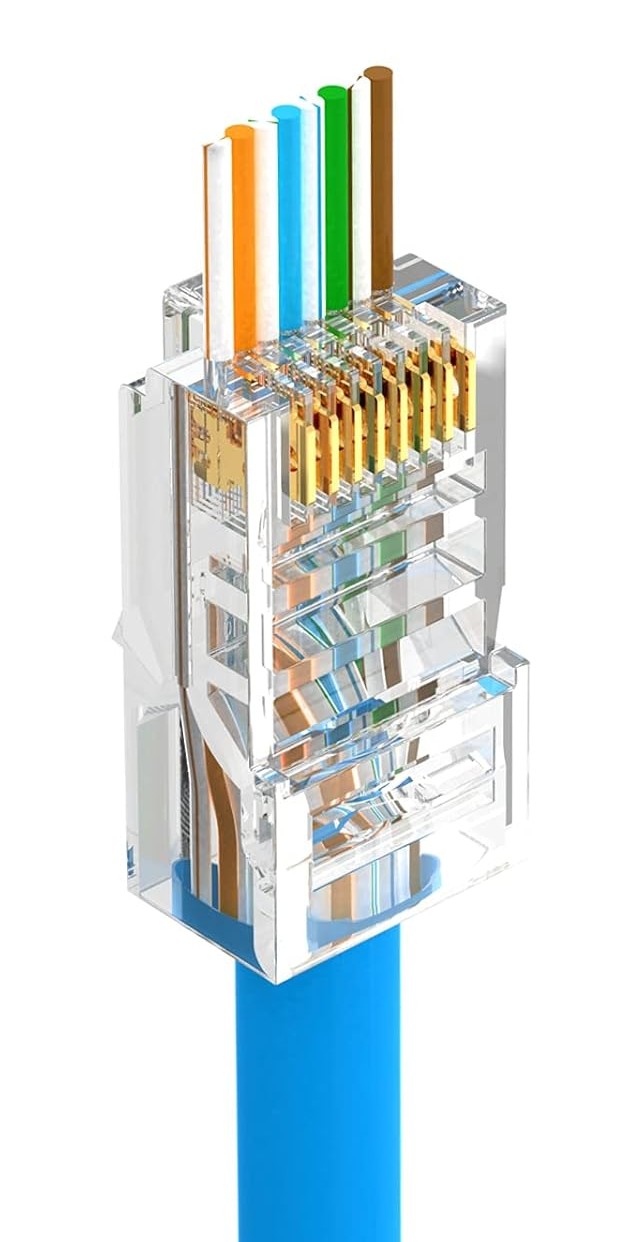 Pass-Through RJ45 Modular Plug (8P8C)
